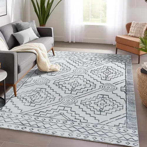 Vista 30 de jinchan - Tapete de pasillo marroquí de 2 x 6 pies con líneas, bohemio, lavable, para cocina, suave, geométrico, de lana sintética, antideslizante