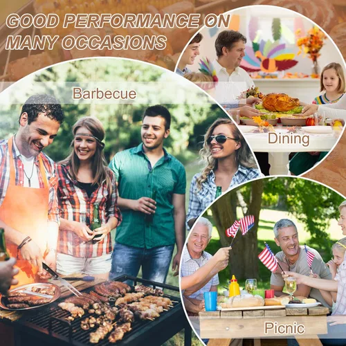 Vista 6 de 2 tenedores de carne de acero inoxidable con mango de madera para cocinar, barbacoa, parrilla, herramienta de carne para cocina, barbacoa, servir