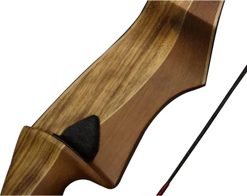 Vista 3 de SAS Maverick 60" One Piece Traditional Wood Hunting Recurve Bow Marrón