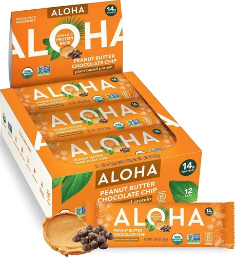 Vista 23 de ALOHA Barras de Proteína Orgánicas a Base de Plantas - Paquete de Variedad de 6 Sabores - 12 Unidades, Barras de 1.9oz - Aperitivos Veganos, Bajo