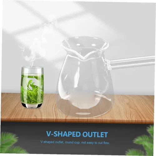 Vista 7 de 1pc espesado de vidrio tetera inducción hervir y olla mango borosilicato café y lado د الال esmalte de café turco turco vidrio transparente