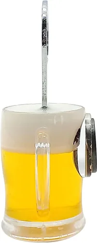 Vista 3 de Abrebotellas con forma de taza de cerveza, práctico abridor de vino de acero inoxidable, accesorios de cocina (forma de taza de cerveza)