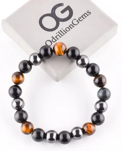 Vista 5 de OdrillionGems Natural Gemstone Beads Stretchable Bracelet for Women Men