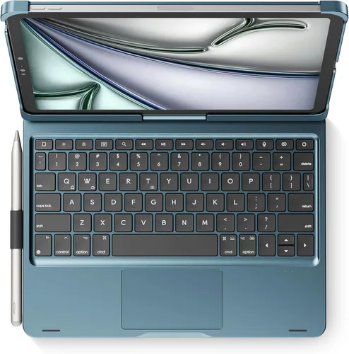 Vista 21 de edaiser Funda de teclado giratoria para Apple iPad mini 6ª 7ª generación a17 Pro, teclado Bluetooth compacto con trackpad retroiluminado RGB