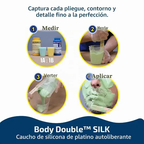 Vista 2 de Silicona de seda doble de cuerpo liso - Unidad de pinta