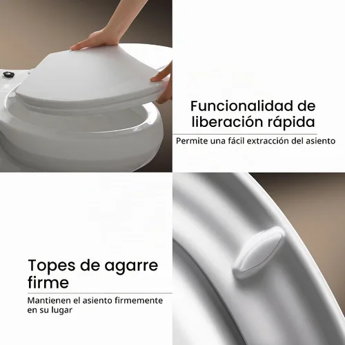 Vista 7 de KOHLER 4639-RL-0 Cachet ReadyLatch Asiento de inodoro redondo con cierre suave, color blanco