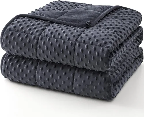 Vista 41 de Topcee Manta con peso (3 libras, 36 x 48 pulgadas), manta refrescante pesada para dormir, se aplica a 20-40 libras, manta suave y gruesa