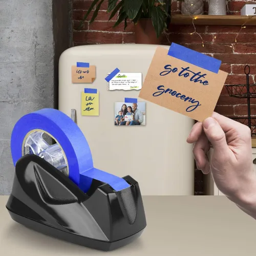 Vista 9 de Acrimet Dispensador de cinta de escritorio prémium con base antideslizante Jumbo (color negro)