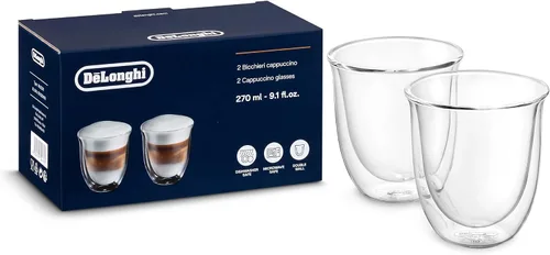 Vista 4 de DeLonghi Juego de 2 vasos térmicos de doble pared para espresso, 3 onzas
