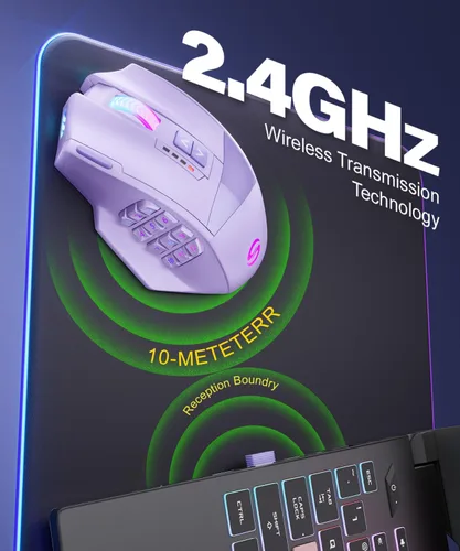 Vista 10 de Mouse de gaming (Venus), Negro