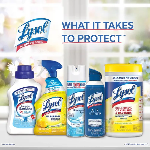Vista 6 de Lysol Spray desinfectante + desinfectante de aire, lino crujiente y lino