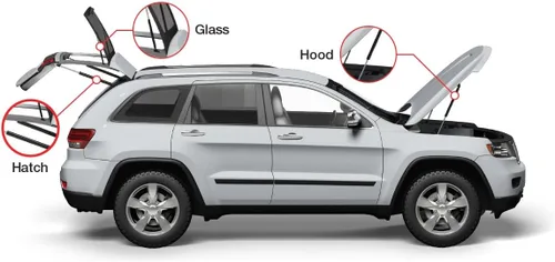 Vista 4 de 2 piezas de soportes de elevación trasera de 18.39 pulgadas compatibles con Ford 2003-2017 EXPEDITION / 2003-2017 NAVIGATOR puntales de vidrio