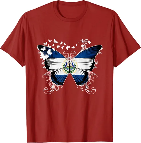 Vista 67 de Camiseta Salvadoreña Bandera El Salvador, Negro
