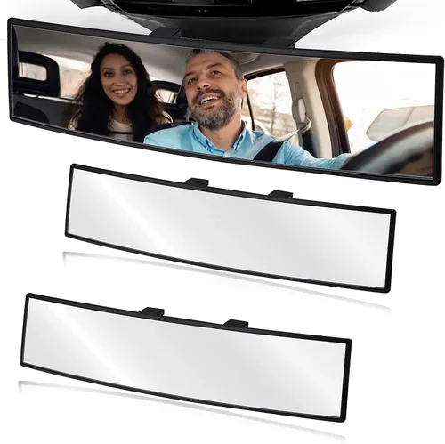 Vista 6 de OBTANIM Espejo retrovisor para automóvil de 10.6 pulgadas, vidrio HD, antirreflejo, clip panorámico gran angular, accesorios para espejo retrovisor
