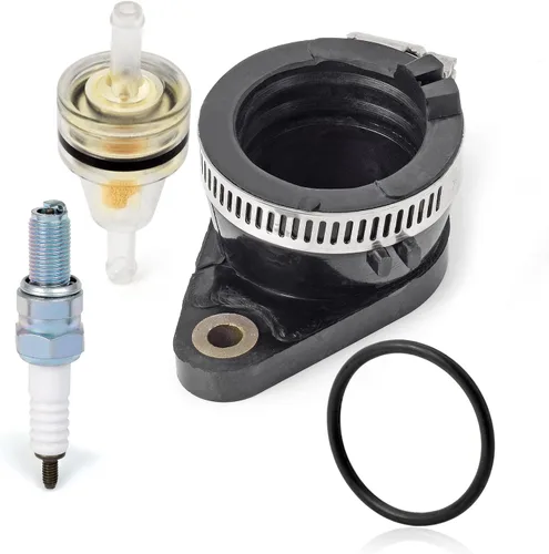 Vista 5 de Bota de carburador colector de admisión y bujía para Honda TRX350 Rancher 350 TRX450 S ES Foreman 450 1998-2006 16210-HN5-671 16210-HN0-A01