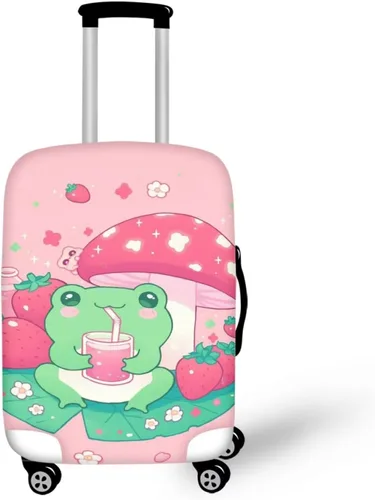 Vista 31 de COEQINE Funda para equipaje de viaje, protector de maleta, funda de equipaje lavable, tamaño S-XL (18-32 pulgadas), Blue Capy Bara Swim, L