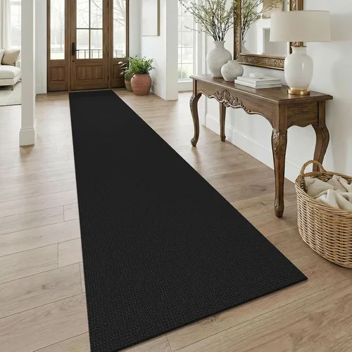Vista 152 de KOZYFLY - Tapete para puerta de interior, lavable, pequeña, antideslizante, con respaldo de goma, felpudo de algodón para el hogar, color negro