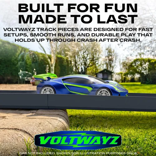 Vista 3 de Piezas de pista Curve compatibles con Hot Wheels – Paquete de 4 giros de 90 grados de alto banco + 6 conectores – Esquina curvada para carreras a