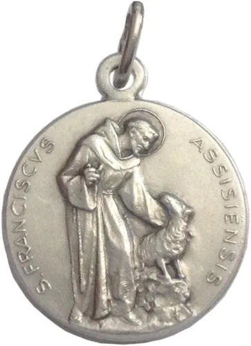 Vista 6 de Medalla San Francisco de Asís - Medallas de los Santos Patronos -100% Made in Italy