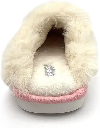 Vista 5 de Asverd - Pantuflas para mujer, con punta abierta, peludas, para el hogar