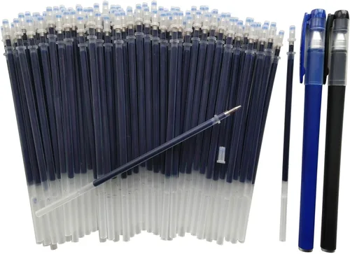 Vista 10 de Recambios de bolígrafo de gel de 0.020 in, paquete de 100 recambios de tinta para bolígrafo, repuesto de bolígrafo de tinta negra, punta de metal