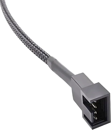Vista 3 de Paquete de 5 cables divisores de ventilador PWM de 4 pines, adaptador trenzado de computadora, convertidor de cable de extensión de alimentación