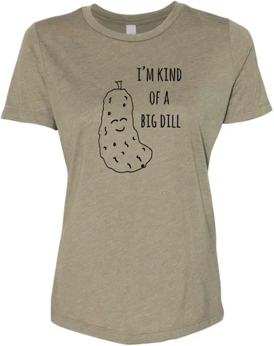 Vista 13 de Cute Women's Screen Printed Crew Neck Tee, Shirts With Sayings, Dusty Blue or Olive