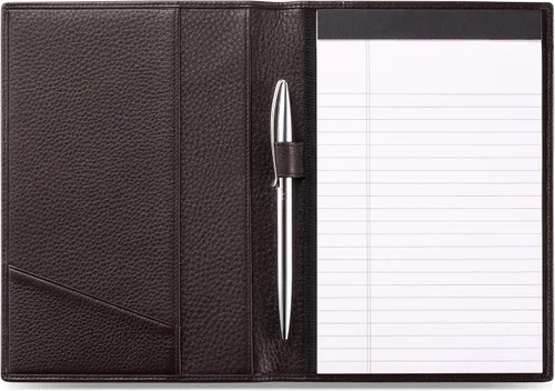 Vista 14 de Portafolios Junior de Cuero para Hombres y Mujeres con Presilla para Bolígrafo, Piel de Becerro Italiana, Carpeta Portafolio de Negocios