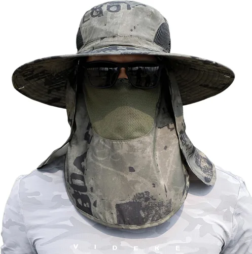 Vista 20 de Hombres Mujeres Safari Bucket Pesca Sombreros Sol Cubierta Cara Kcl015-lanse