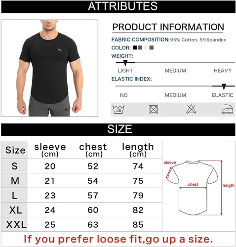 Vista 6 de BROKIG Camiseta de entrenamiento de gimnasio para hombre con diseño de recess, camisetas ligeras de entrenamiento de ajuste casual para hombre