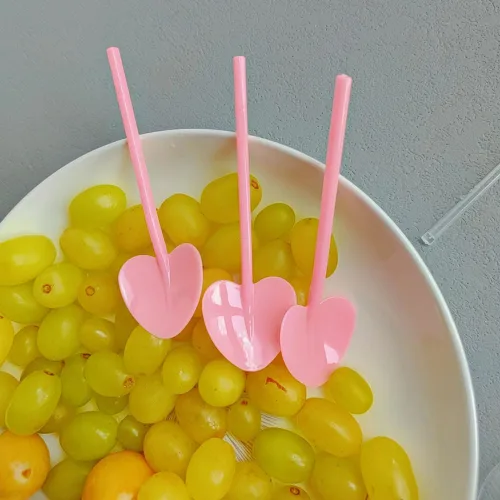 Vista 6 de 100 cucharas de plástico desechables de plástico resistente, cucharaditas pequeñas para degustar/servir, cucharas de postre para catering, fiestas