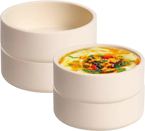 Vista 8 de Sartén para huevos con tapa, paquete de 3 moldes cuadrados de silicona para huevos, recipiente cuadrado antiadherente de 3 pulgadas para huevos