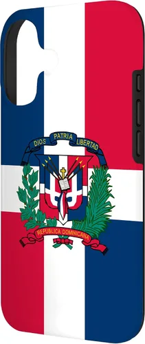 Vista 2 de Funda para iPhone 17 con diseño de bandera vertical de la República Dominicana