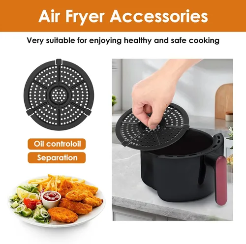 Vista 5 de Sartén de repuesto para freidora de aire para tablero, freidora de aire de 2 cuartos, sartén antiadherente para cocinar en interiores, versátil