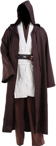 Vista 2 de Bata de fiesta para disfraz de Halloween, talla de EE. UU. (hombres, L, marrón)