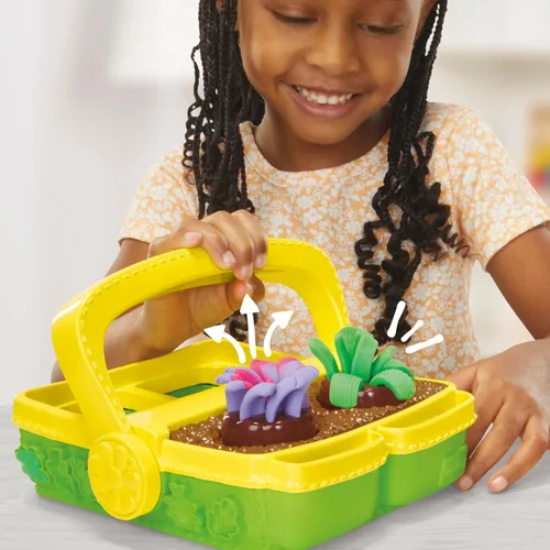 Vista 8 de Play-Doh Juego de juguetes de jardín de flores florecientes, juego de simulación de naturaleza, artes y manualidades para niños, regalos de relleno