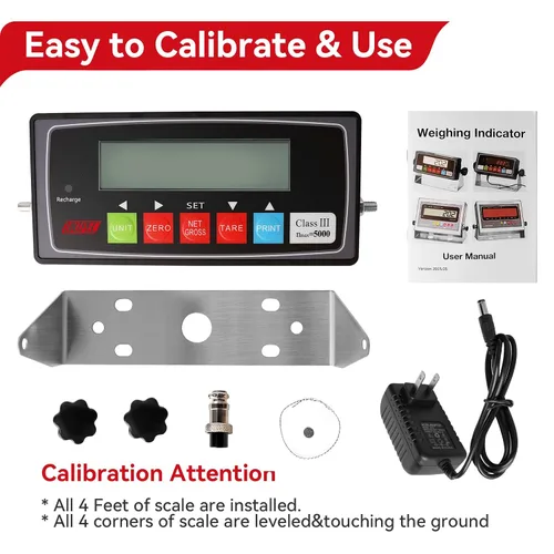 Vista 6 de Indicador digital aprobado por PEC NTEP con pantalla LED para básculas de piso, ganado y camiones, indicador de escala de instrucciones (PEC-IN202)