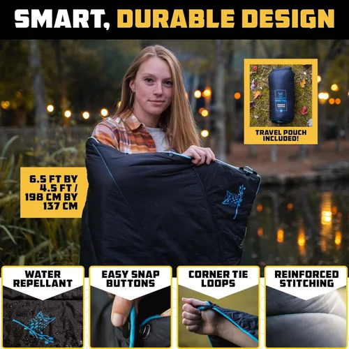 Vista 3 de Wise Owl Outfitters Almohada de camping y manta de camping