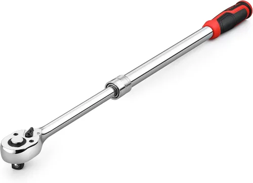 Vista 8 de MAXPOWER Llave de Tubo de cabeza flexible de 1/2 pulgada, función de trinquete reversible de liberación rápida de 72 dientes, mango extensible