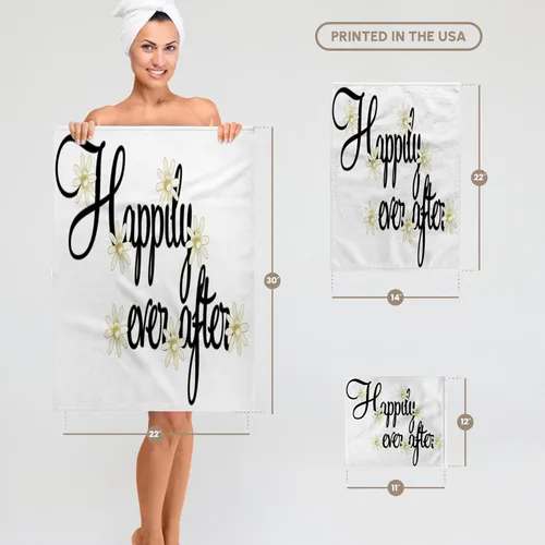 Vista 6 de 3dRose - Happily Ever After - Toalla - (twl-60766-1)