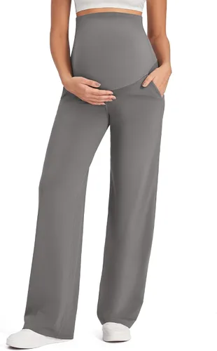 Vista 17 de G4Free EverGoing - Pantalones de maternidad sobre el vientre, pantalones de Negro