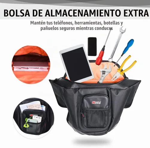 Vista 2 de Bolsa de Asiento Central UTV Compatible con Polaris General 1000/1000-4 / XP 1000 / XP 4 1000 2016-2025 Accesorios Bolsa de Almacenamiento Grande