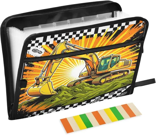 Vista 32 de Gredecor 13 Pockets File Folder Organizer A4/Letter Water Resistant Document Bag with Zipper Filing Folder Expanding File Pouch Storage for School