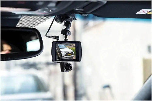 Vista 6 de Car and Driver Cámara de tablero Full HD de doble visión, sistema de visión frontal y trasera con cámara modular, lente de ángulo de 150 grados