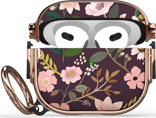 Vista 73 de Maxjoy Funda para AirPods 3 con cerradura, funda protectora rígida de 3ª generación para AirPod de 3ª generación para mujeres y hombres con llavero