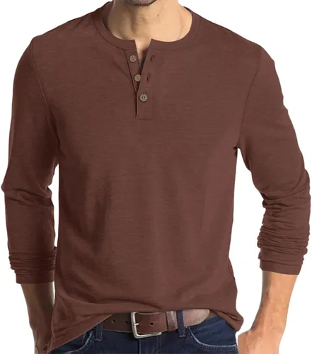 Vista 13 de Men's Casual Shirt, Button Down Long Sleeve Solid Dress Shirt Beach Vacation Shirts