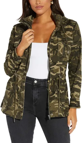 Vista 5 de SheKiss Casual Jackets for Women Trendy Lightweight Outfits with Pockets Camuflaje ejército