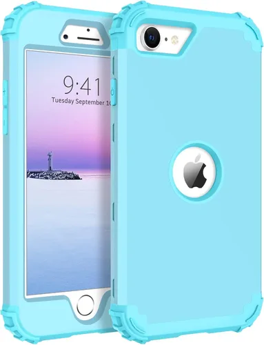 Vista 31 de BENTOBEN Funda para iPhone SE 2022 y iPhone SE 2020, resistente 3 en 1, cuerpo completo, resistente, a prueba de golpes, híbrida de policarbonato