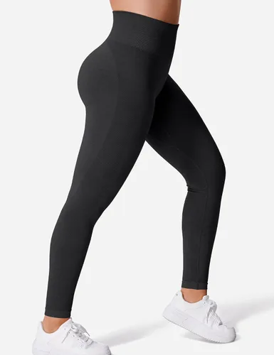 Vista 4 de YEOREO Vivien - Leggings de entrenamiento para mujer, cintura alta, levantamiento de glúteos, contorno de sonrisa, sin costuras, pantalones de yoga