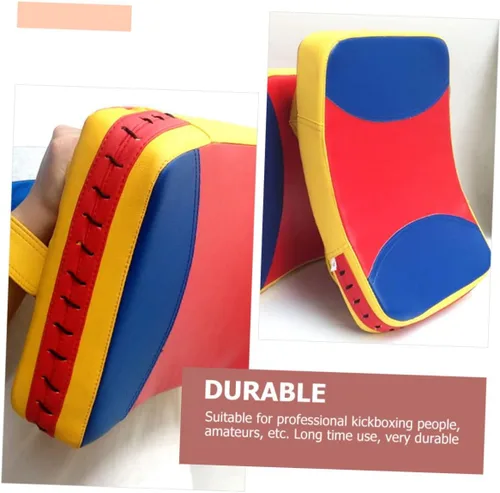 Vista 6 de Toddmomy Kickboxing Taekwondo Kick Protector de cuero Protector de zócalo de boxeo de boxeo de pared Kick Pad Kicking Strike Shield Pad Protector